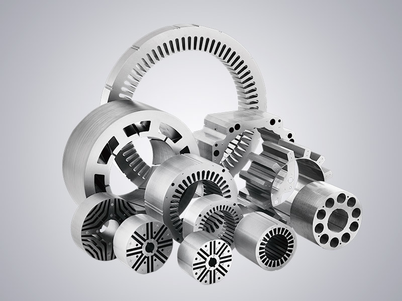 Stator al motorului de tracțiune a liftului și miezul rotorului